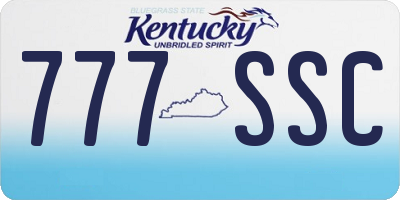 KY license plate 777SSC