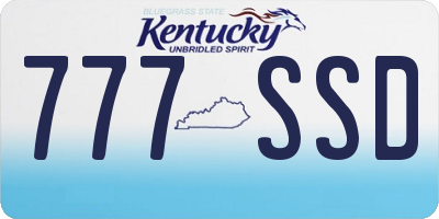 KY license plate 777SSD