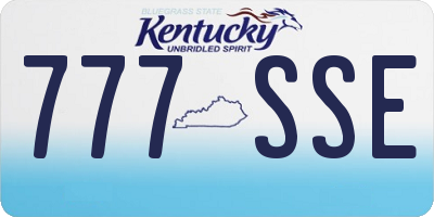 KY license plate 777SSE