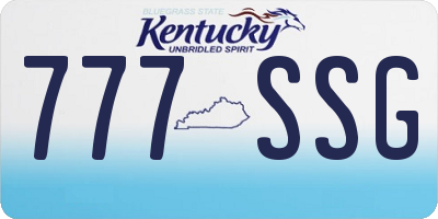 KY license plate 777SSG
