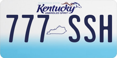 KY license plate 777SSH