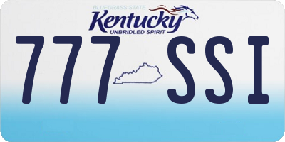 KY license plate 777SSI