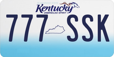 KY license plate 777SSK