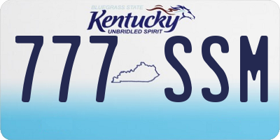 KY license plate 777SSM