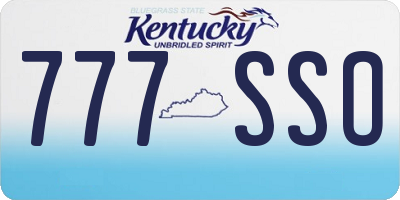 KY license plate 777SSO