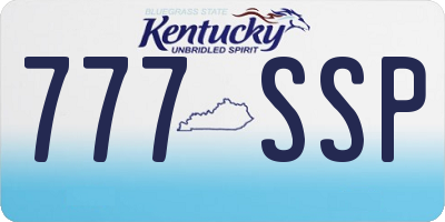 KY license plate 777SSP