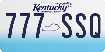 KY license plate 777SSQ