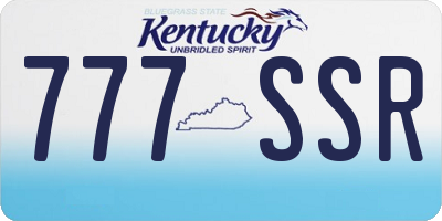 KY license plate 777SSR