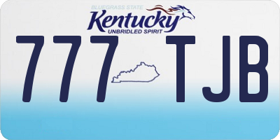KY license plate 777TJB