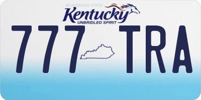 KY license plate 777TRA