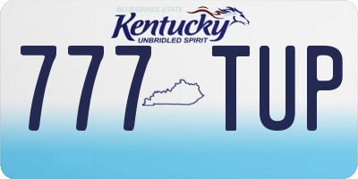 KY license plate 777TUP