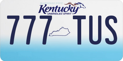 KY license plate 777TUS