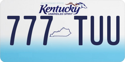 KY license plate 777TUU