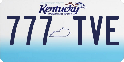 KY license plate 777TVE