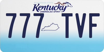 KY license plate 777TVF
