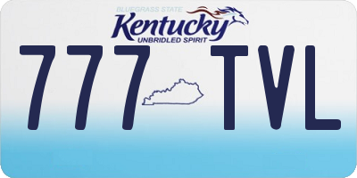 KY license plate 777TVL