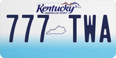 KY license plate 777TWA