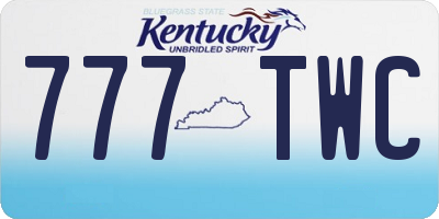 KY license plate 777TWC