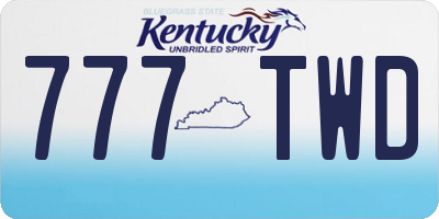 KY license plate 777TWD