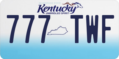 KY license plate 777TWF