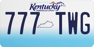 KY license plate 777TWG