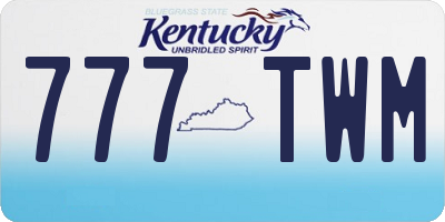 KY license plate 777TWM