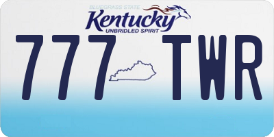 KY license plate 777TWR