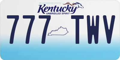 KY license plate 777TWV