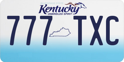 KY license plate 777TXC
