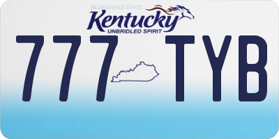 KY license plate 777TYB