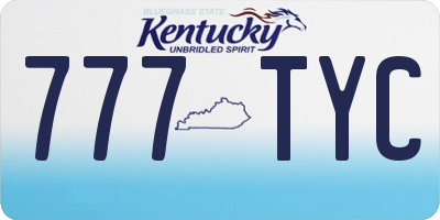 KY license plate 777TYC