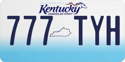 KY license plate 777TYH