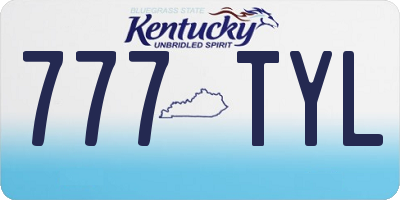 KY license plate 777TYL