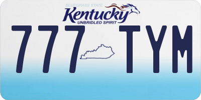 KY license plate 777TYM