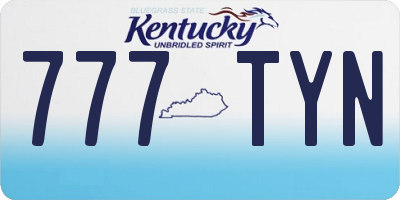 KY license plate 777TYN