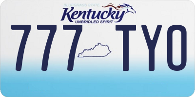KY license plate 777TYO