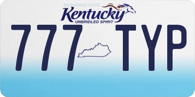 KY license plate 777TYP