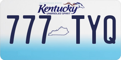 KY license plate 777TYQ