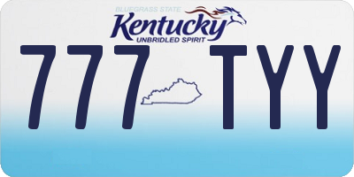 KY license plate 777TYY