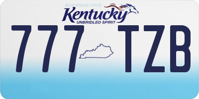 KY license plate 777TZB