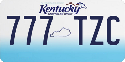 KY license plate 777TZC