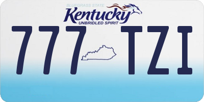 KY license plate 777TZI