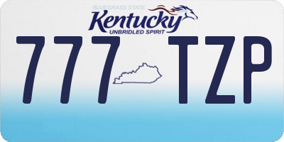 KY license plate 777TZP