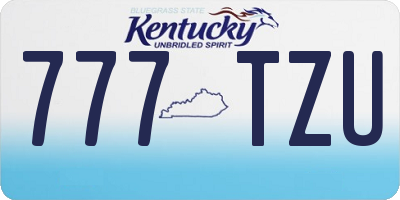 KY license plate 777TZU