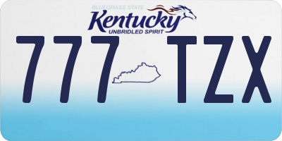 KY license plate 777TZX