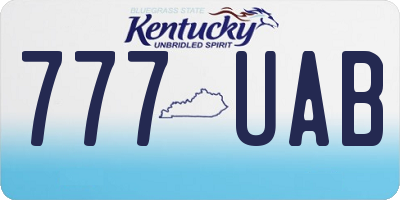 KY license plate 777UAB