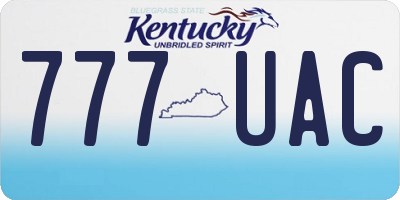 KY license plate 777UAC