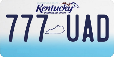 KY license plate 777UAD