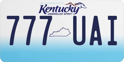 KY license plate 777UAI