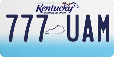 KY license plate 777UAM